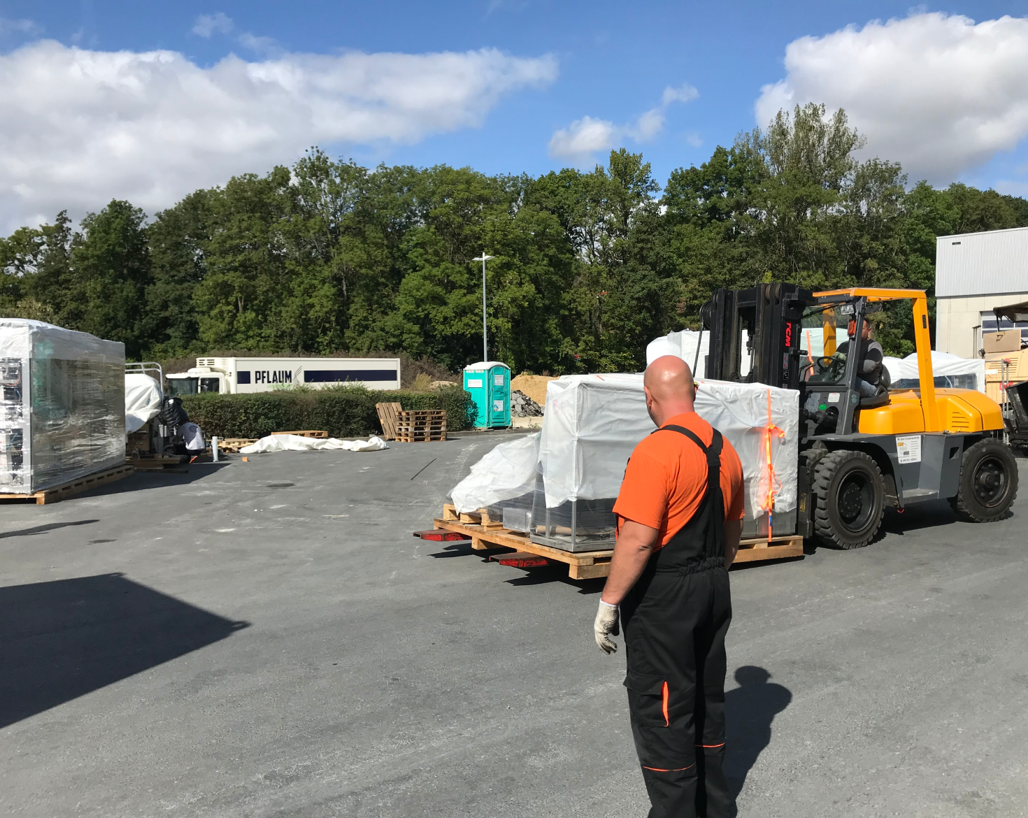 Verpackung und Verladung Tetra Pak
